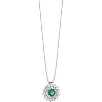 necklace jewel Gold woman jewel Diamond, Emerald GLB 1475