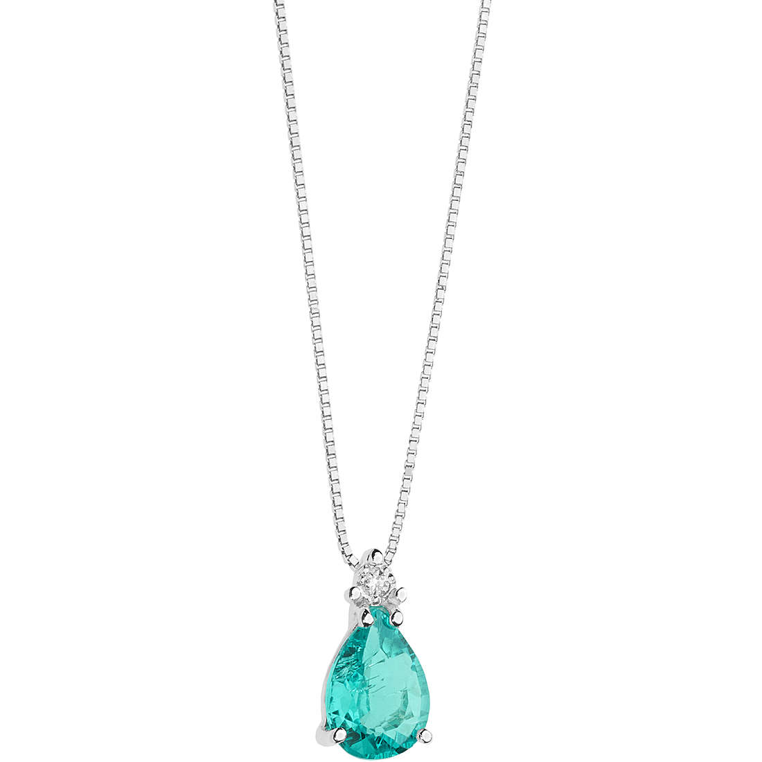 necklace jewel Gold woman jewel Diamond, Emerald GLB 1507
