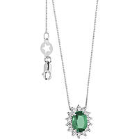 necklace jewel Gold woman jewel Diamond, Emerald GLB 1566