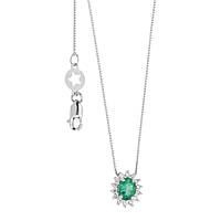 necklace jewel Gold woman jewel Diamond, Emerald GLB 1569