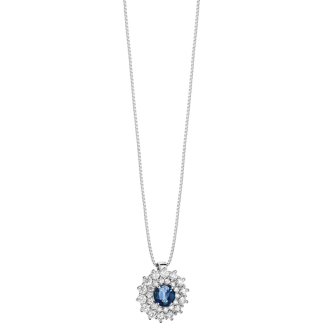 necklace jewel Gold woman jewel Sapphire, Diamond GLB 1477