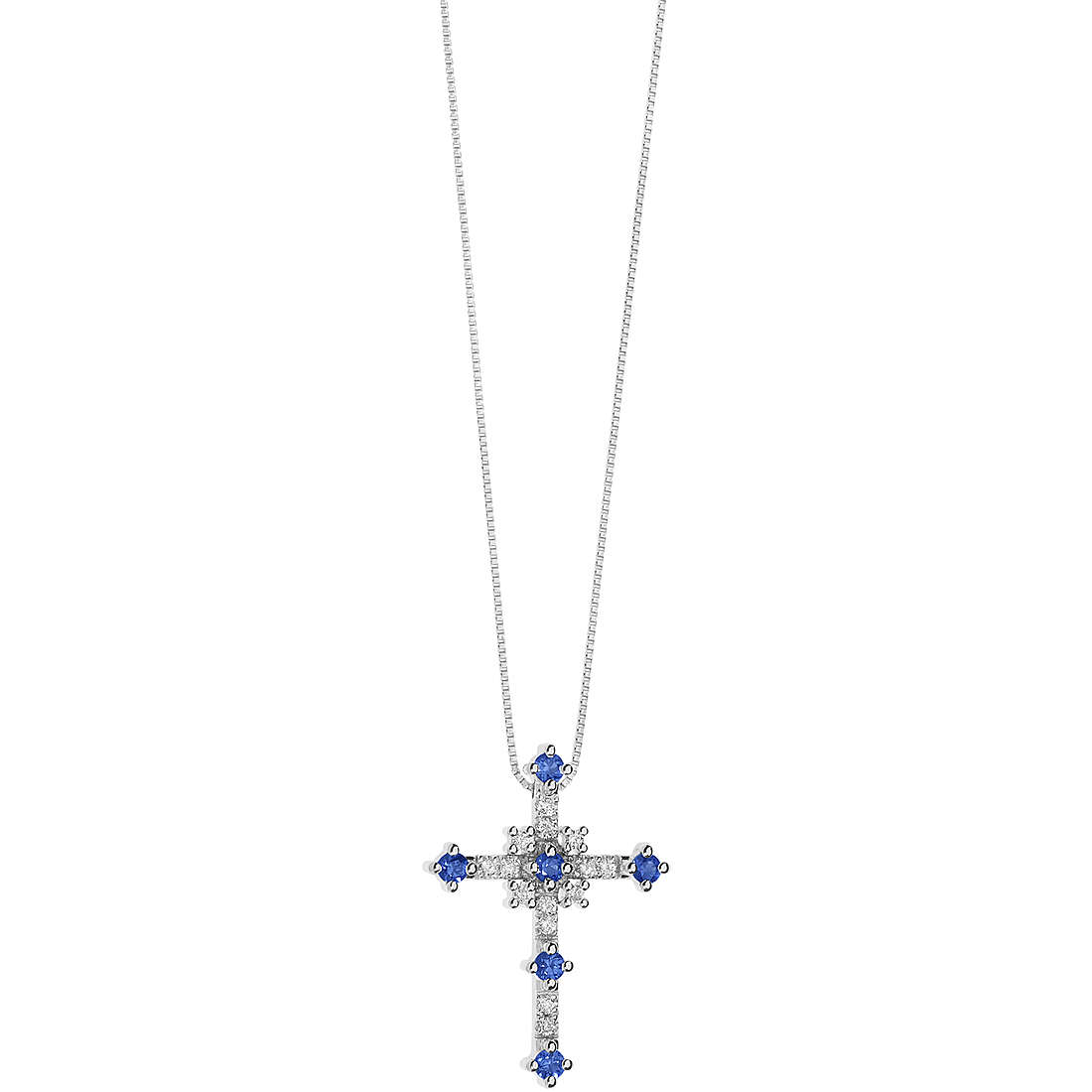 necklace jewel Gold woman jewel Sapphire, Diamond GLB 1498