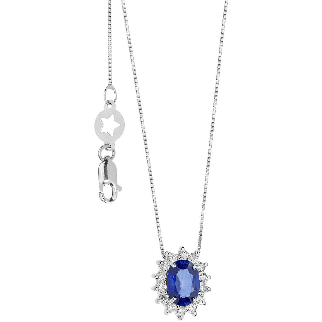 necklace jewel Gold woman jewel Sapphire, Diamond GLB 1564