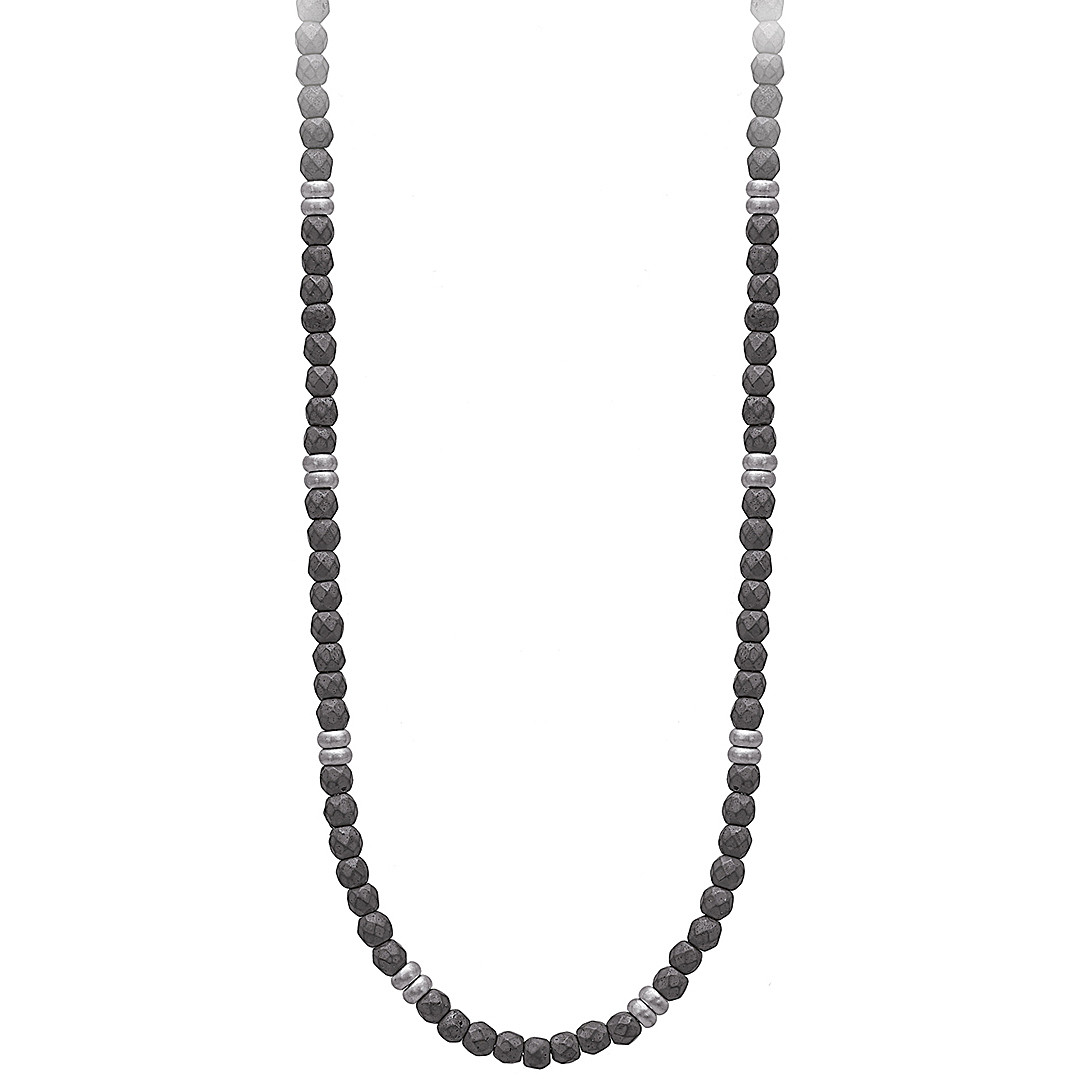 necklace jewel Steel man jewel Hematite 251602