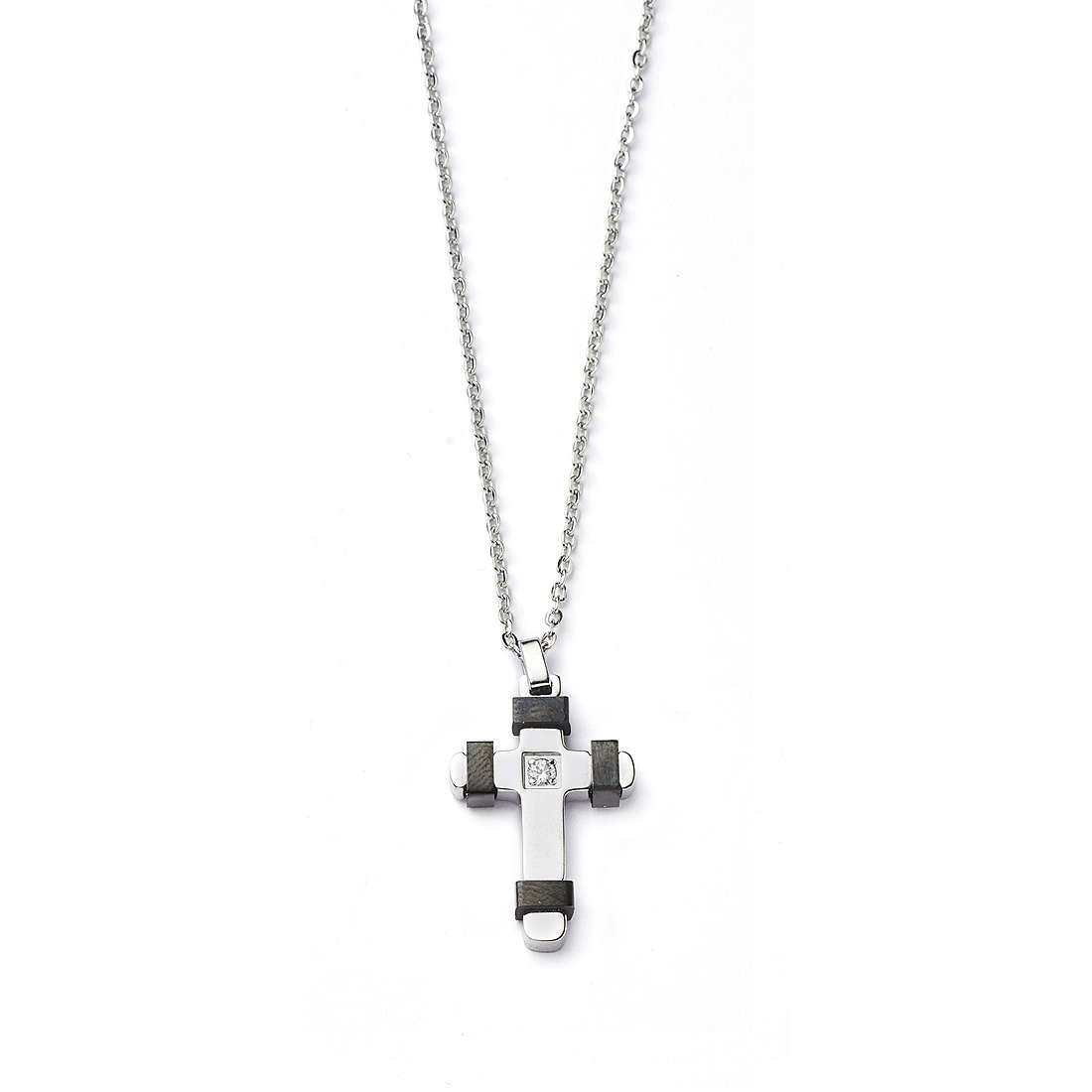 necklace jewel Steel man jewel Zircons J5865