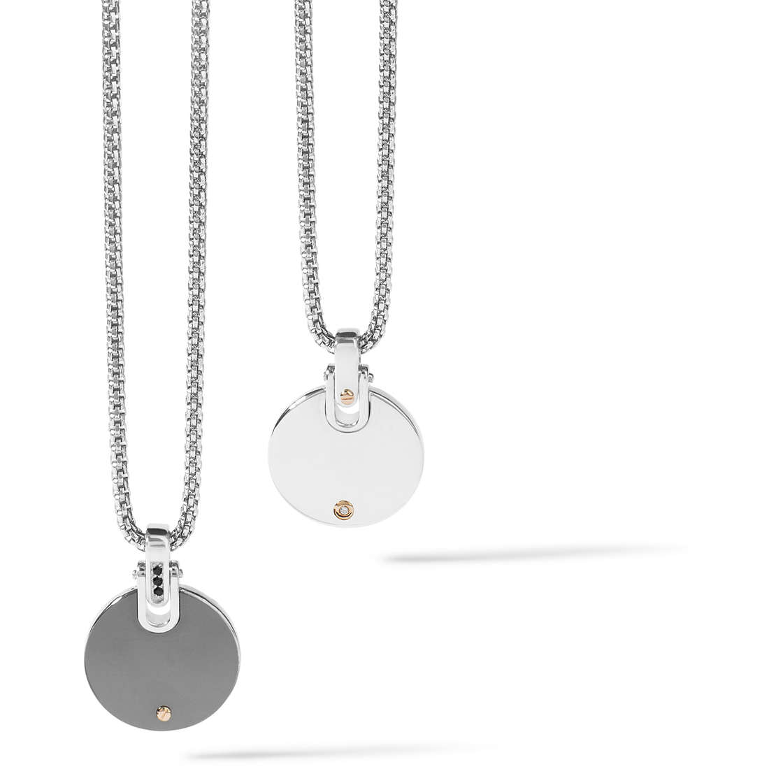 necklace jewel Steel man jewel Zircons, Semiprecious UGL 573