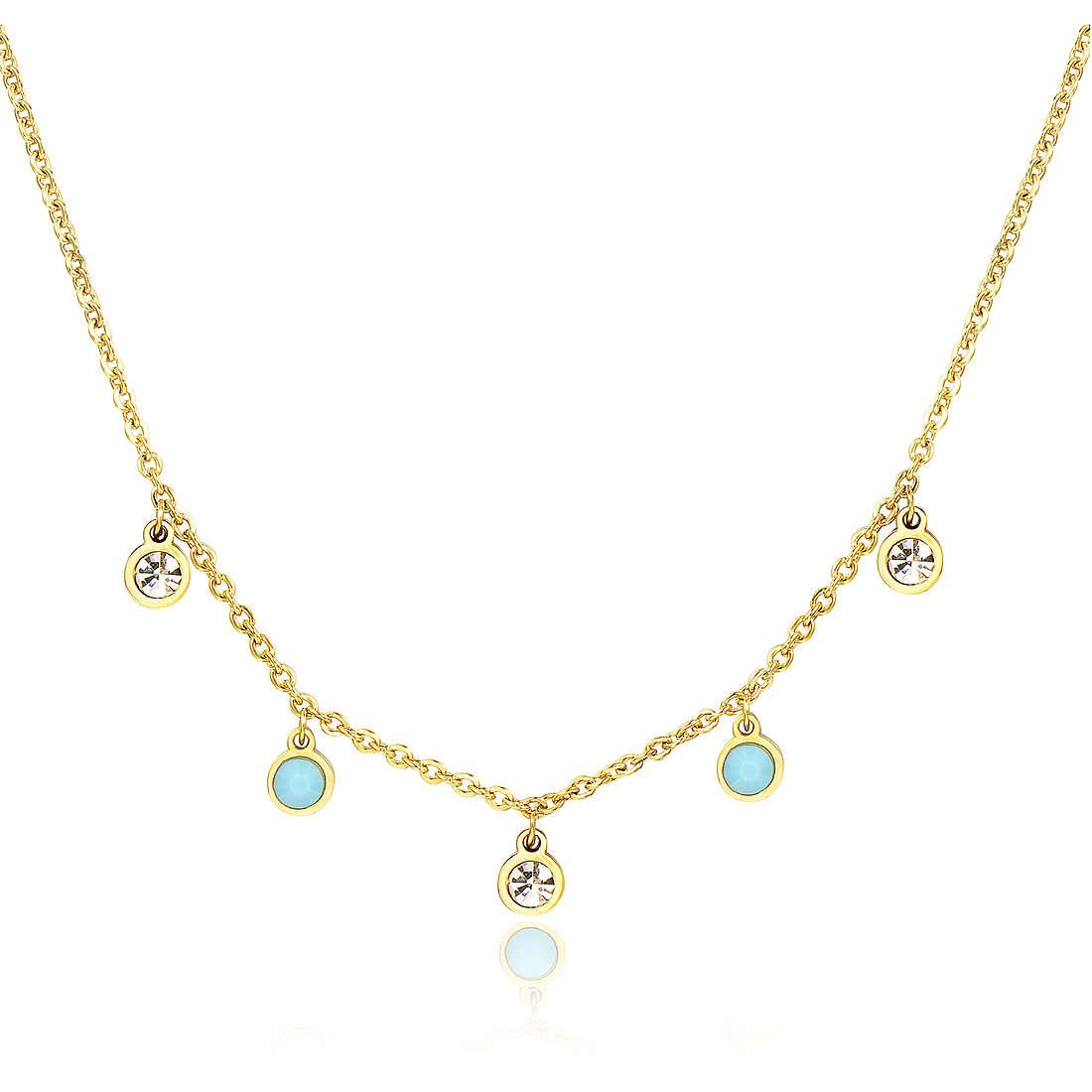 necklace jewel Steel woman jewel Crystals SCE04