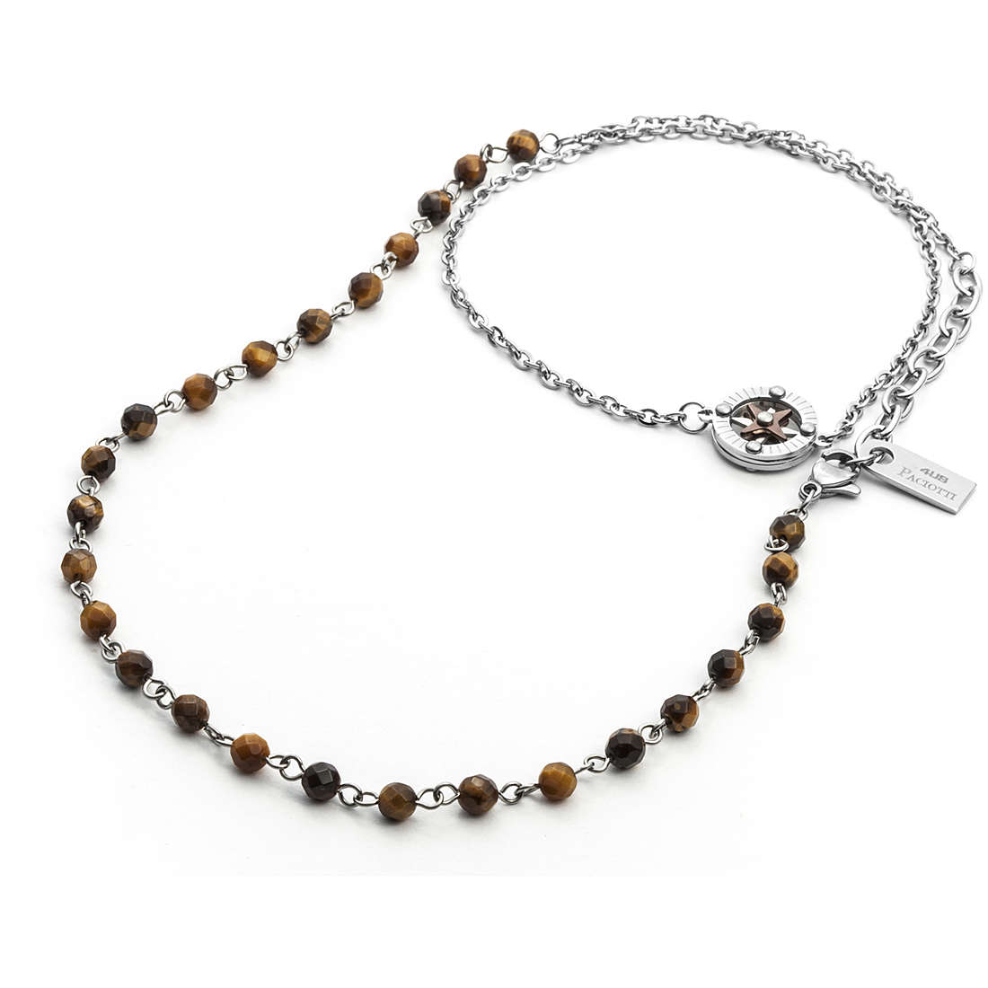 necklace man jewellery 4US Cesare Paciotti Brown Route 4UCL2046