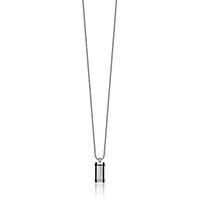 necklace Steel man jewel Crystals CA452