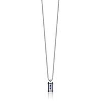 necklace Steel man jewel Crystals CA454