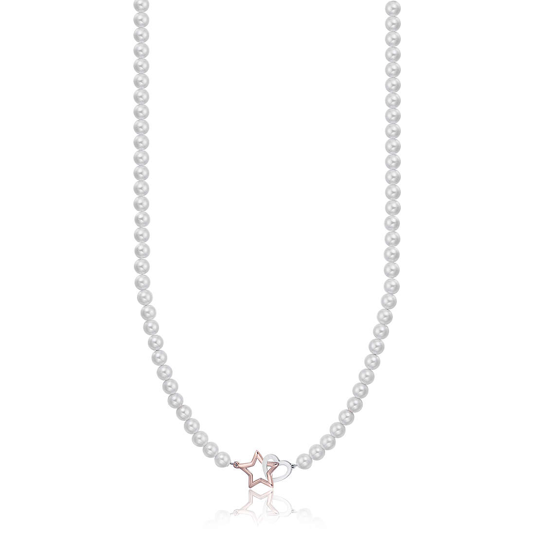 necklace Steel woman jewel Pearls CK1439