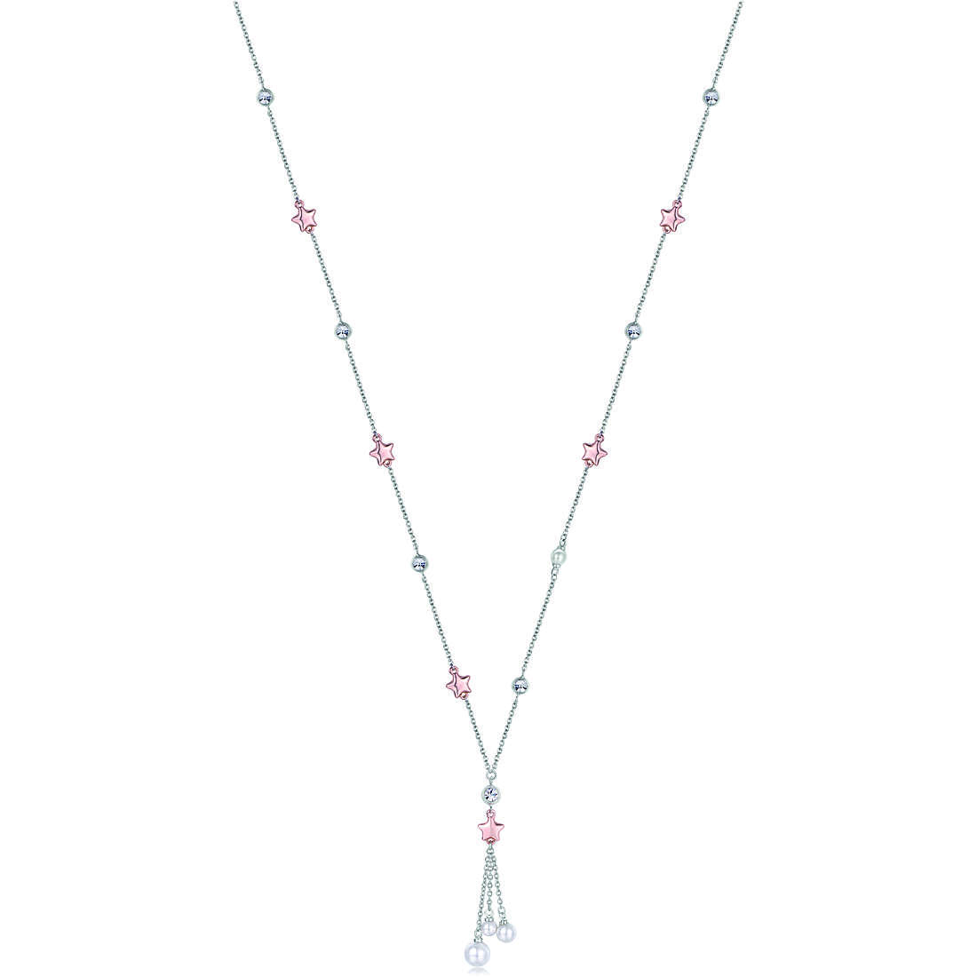necklace Steel woman jewel Pearls, Crystals LBCK1233