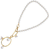 necklace Steel woman jewel Pearls, Zircons 500620C