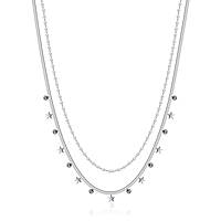 necklace Steel woman jewel Pearls, Zircons, Semiprecious CK1793