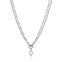 necklace Steel woman jewel Zircons, Semiprecious CK1764