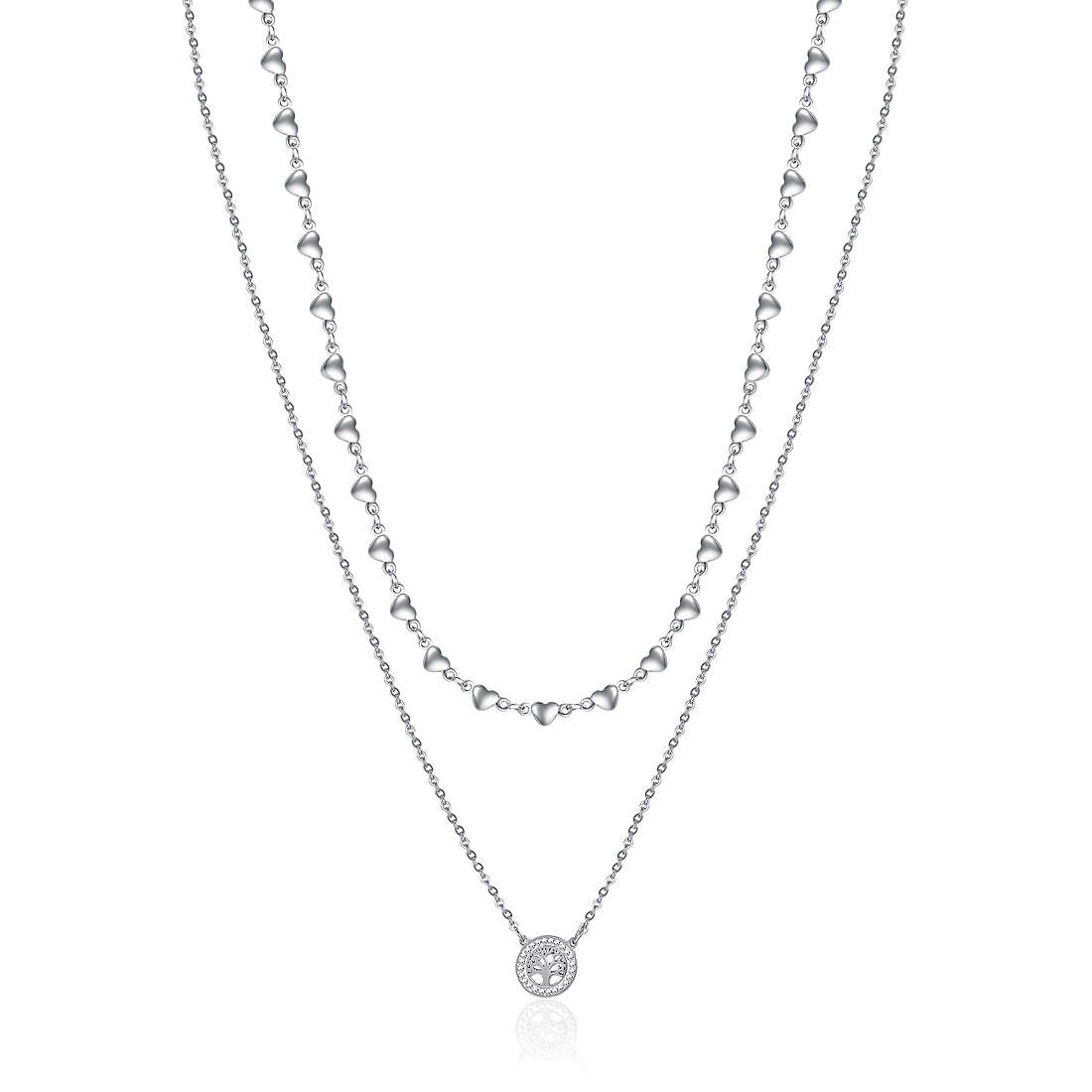 necklace Steel woman jewel Zircons, Semiprecious CK1768