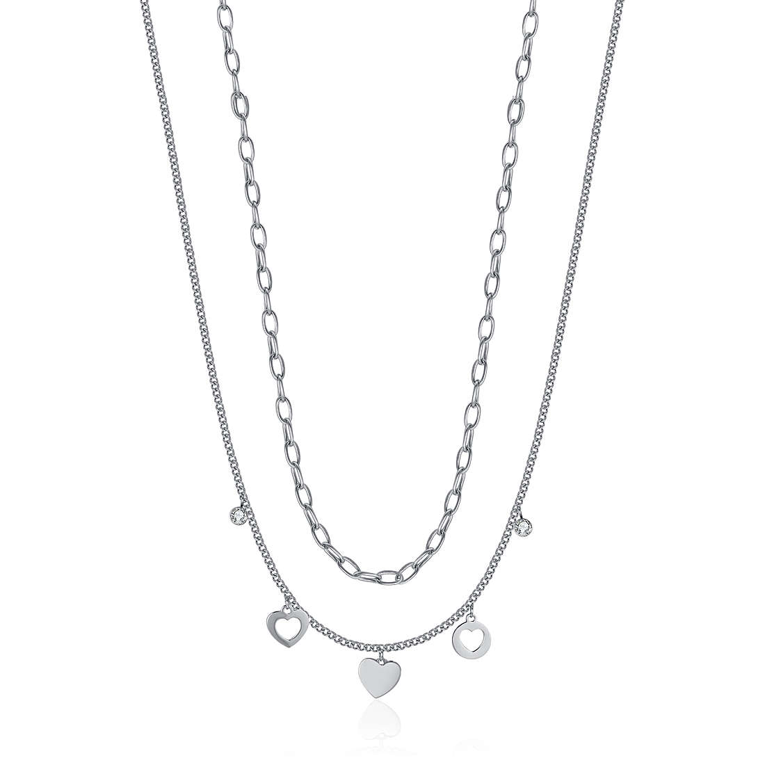 necklace Steel woman jewel Zircons, Semiprecious CK1773