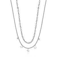 necklace Steel woman jewel Zircons, Semiprecious CK1774