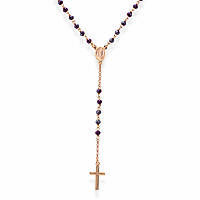 necklace woman jewel Amen Rosari with crucifix CRORA4