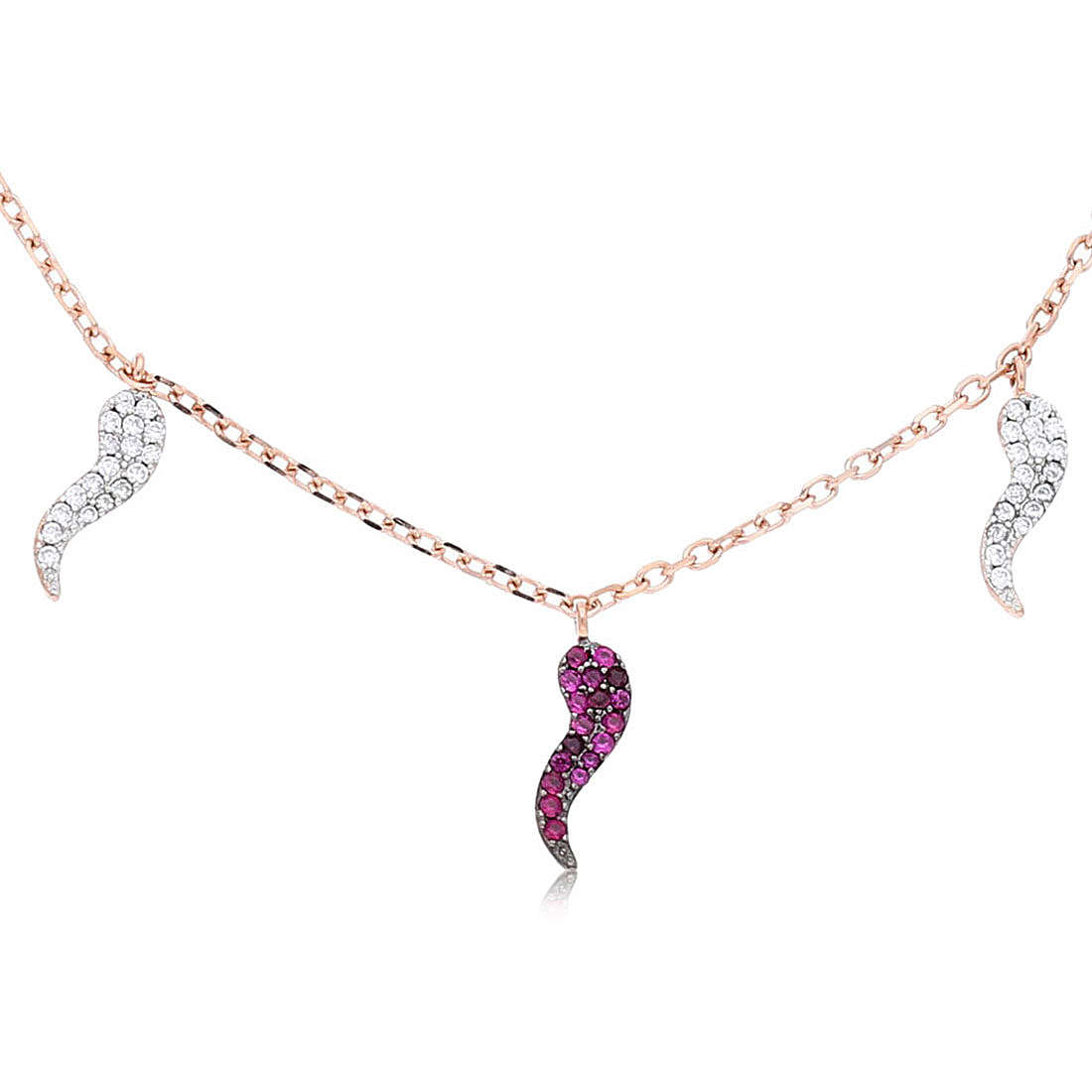 necklace woman jewellery GioiaPura INS028CT243RSRO