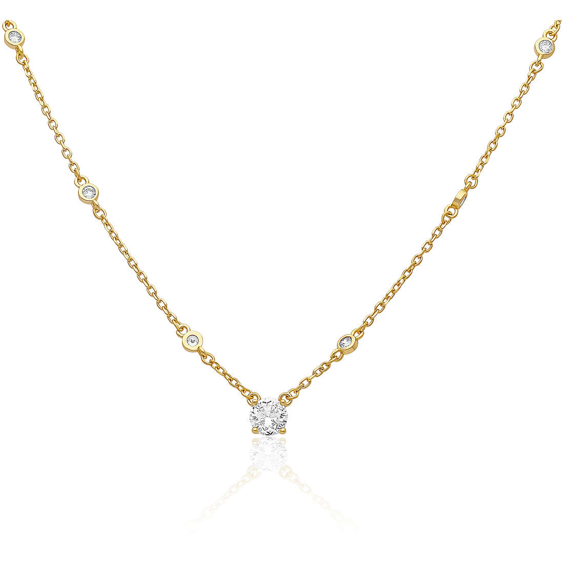 necklace woman jewellery GioiaPura INS028CT438PLWH