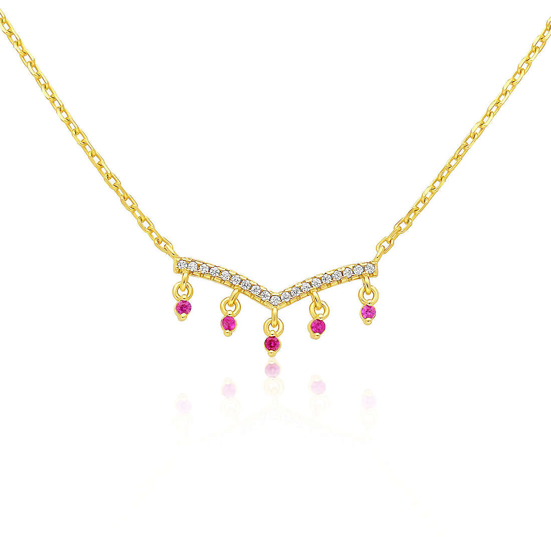 necklace woman jewellery GioiaPura INS028CT550PLRO