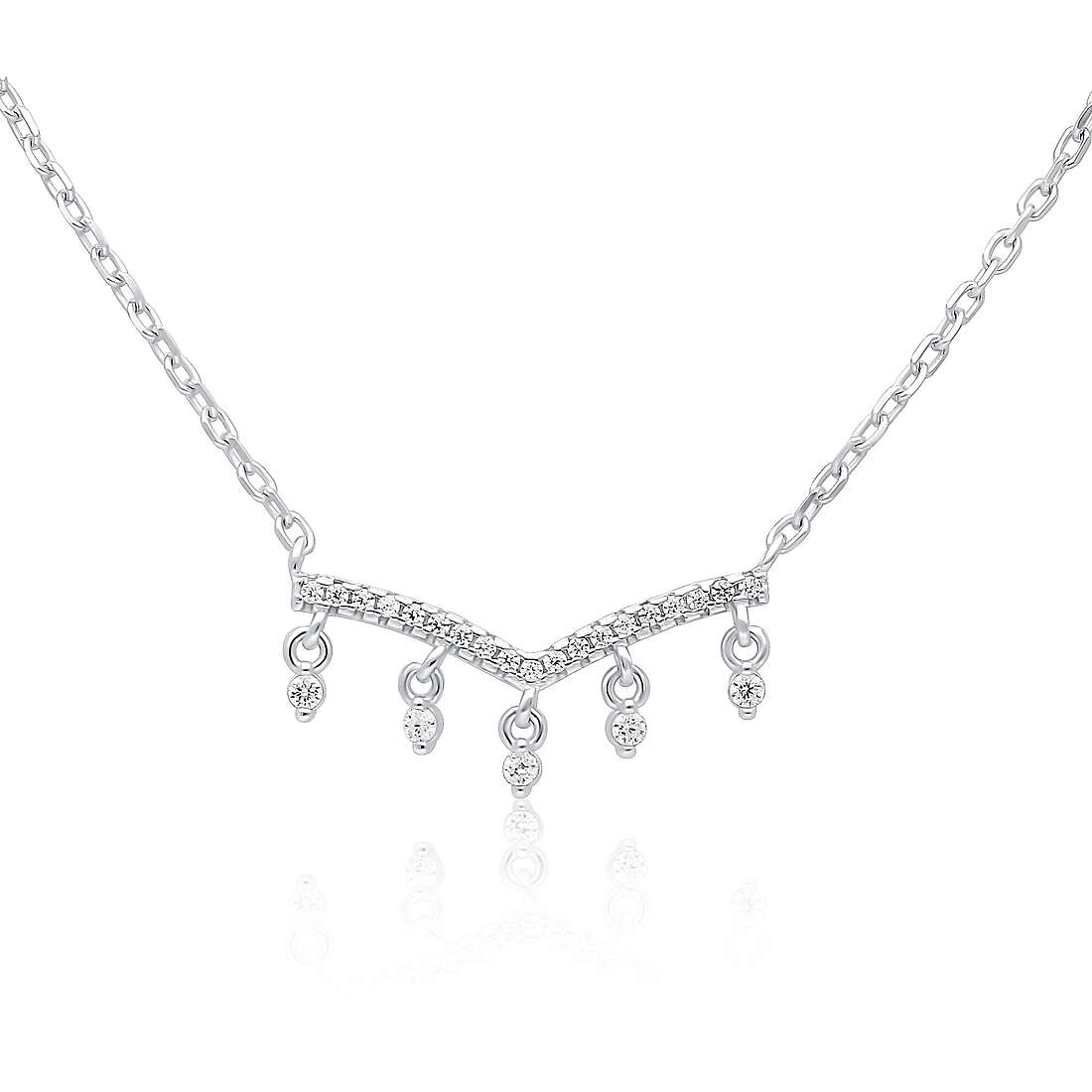necklace woman jewellery GioiaPura INS028CT550RHWH