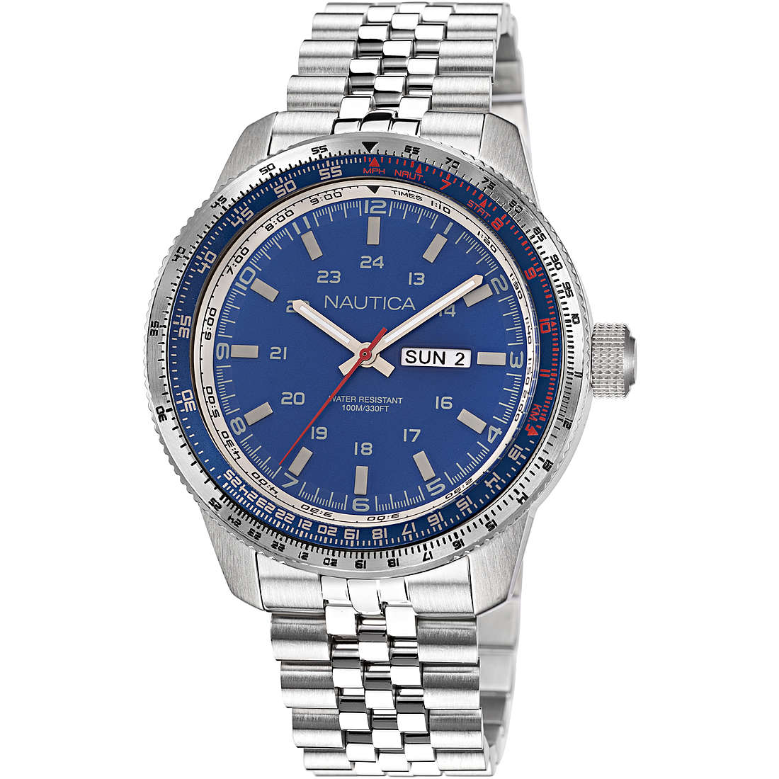only time watch Steel Blue dial man Pier39 NAPP39S24