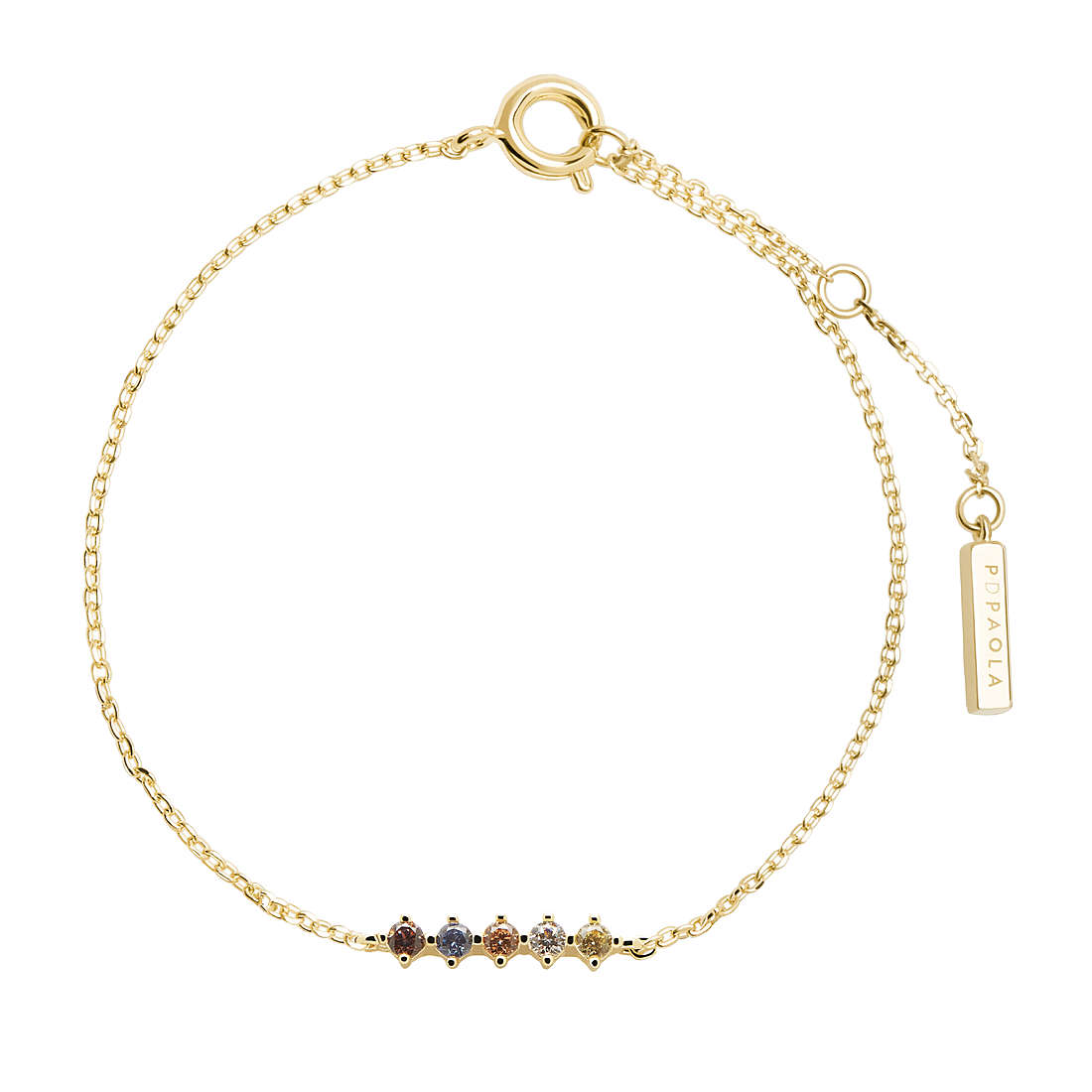 PDPaola Five bracelet woman Bracelet with 925 Silver Charms/Beads jewel PU01-110-U