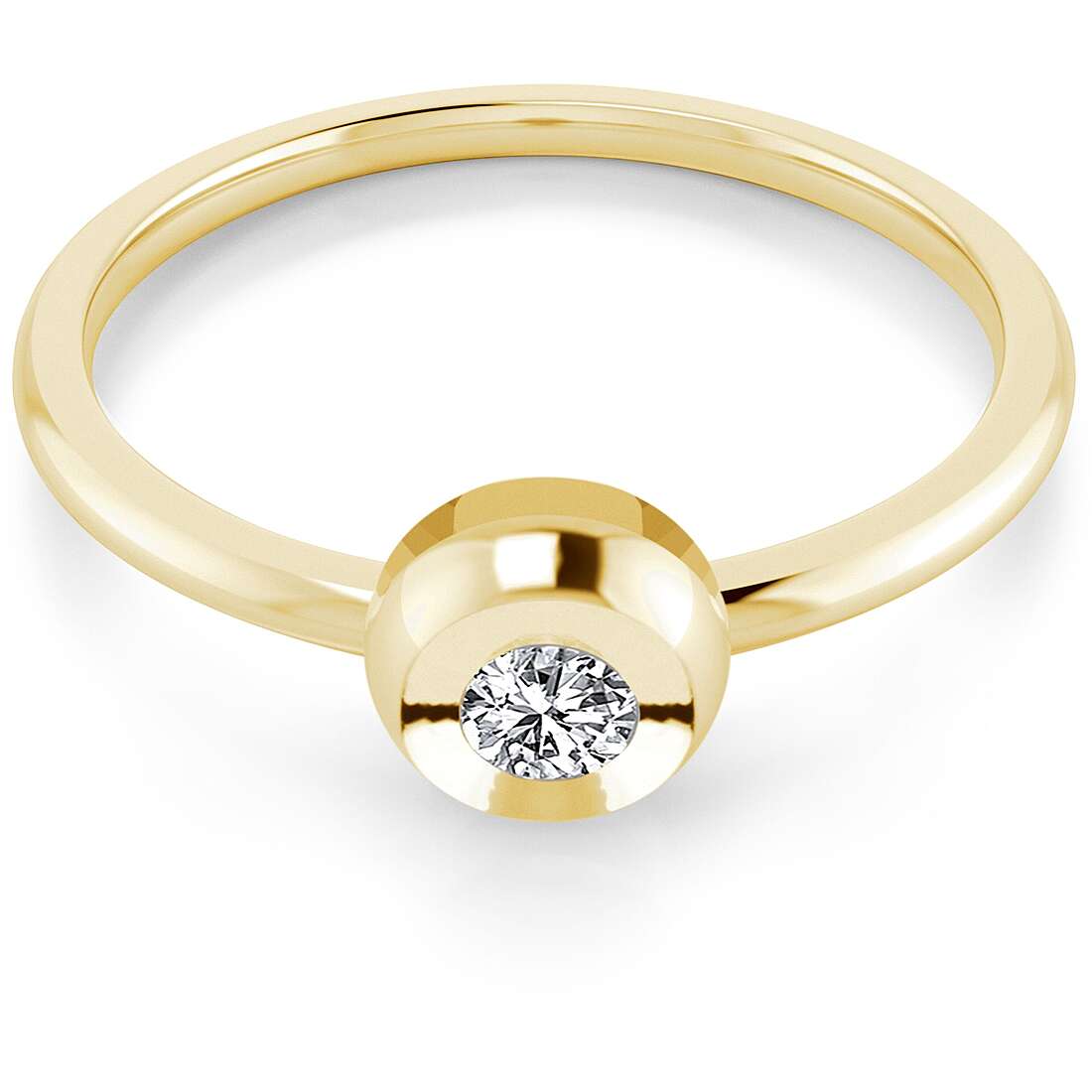 ring Engagement Solitaire GioiaPura Oro e Diamanti GIDAN-005Y