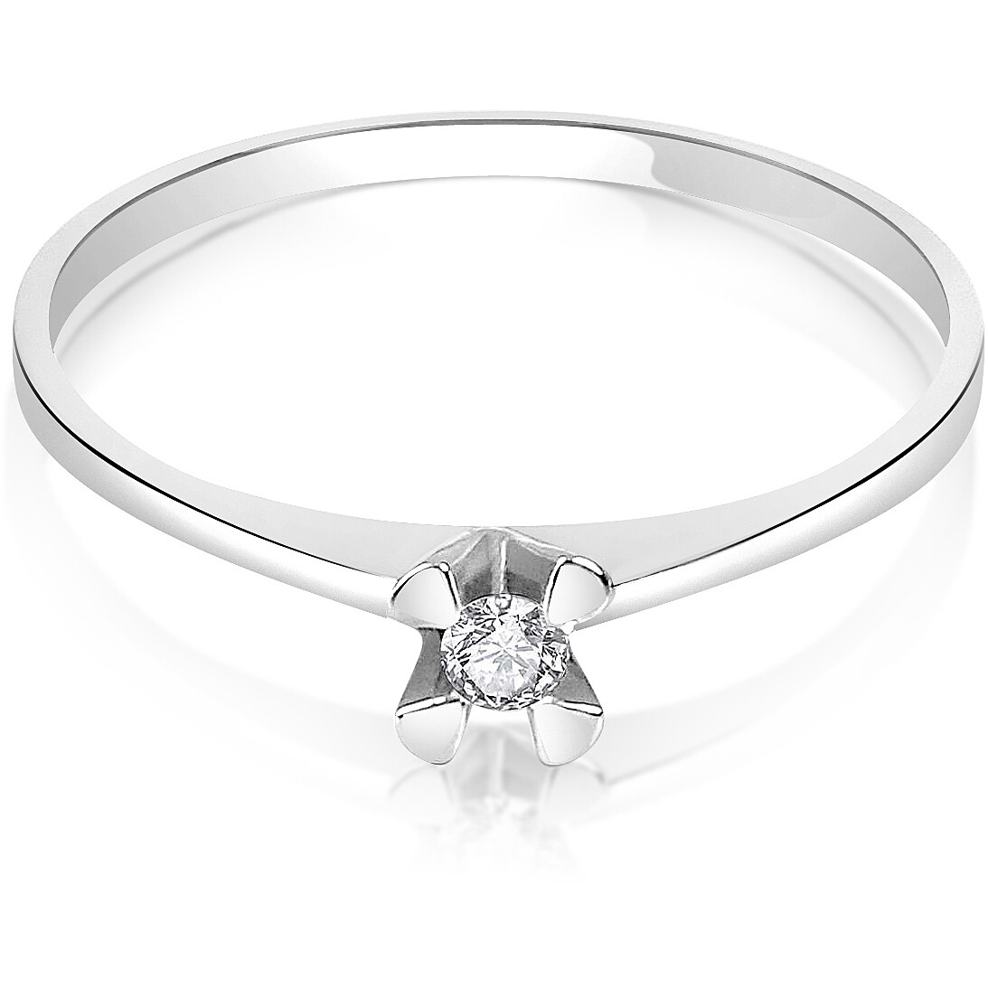 ring Engagement Solitaire GioiaPura Oro e Diamanti GIDASH-005W