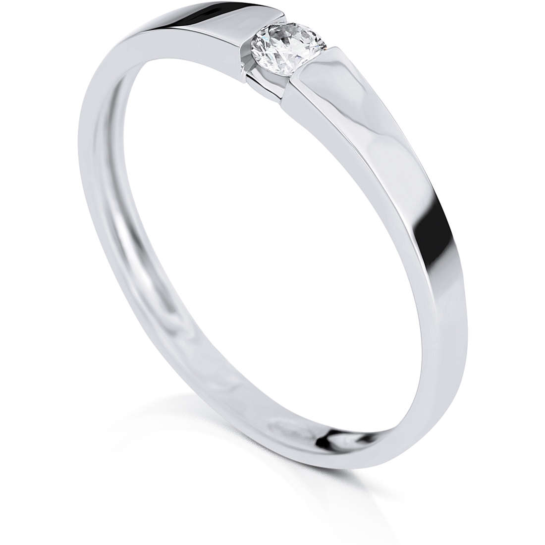 ring Engagement Solitaire GioiaPura Oro e Diamanti GIDASMM-010W