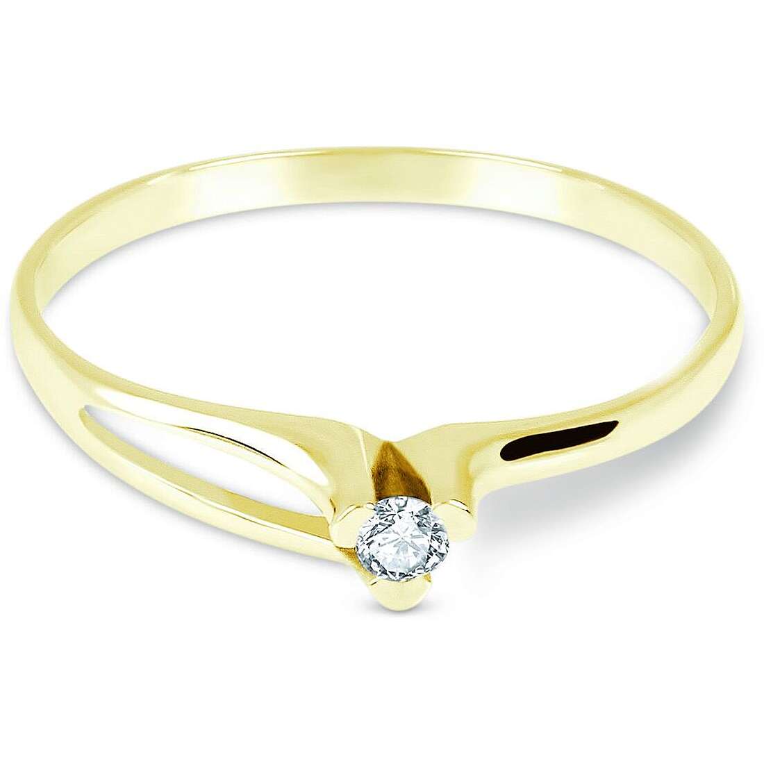 ring Engagement Solitaire GioiaPura Oro e Diamanti GIDASN-005Y
