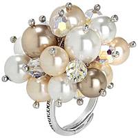 ring jewel 925 Silver woman jewel Pearls, Crystals RAN003-13