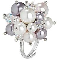 ring jewel 925 Silver woman jewel Pearls, Crystals RAN003R-13