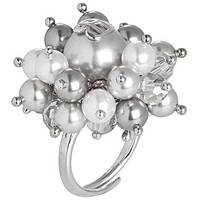 ring jewel 925 Silver woman jewel Pearls, Crystals RAN013G-13