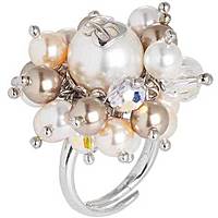ring jewel 925 Silver woman jewel Pearls, Crystals RAN013P-19
