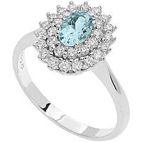 ring jewel Gold woman jewel Diamond, Aquamarine ANQ 323