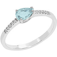ring jewel Gold woman jewel Diamond, Aquamarine ANQ 327