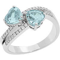 ring jewel Gold woman jewel Diamond, Aquamarine ANQ 333