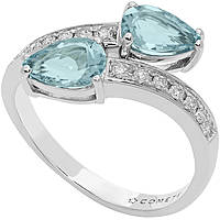 ring jewel Gold woman jewel Diamond, Aquamarine ANQ 334