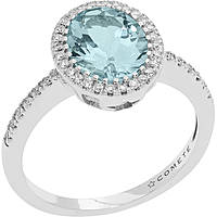 ring jewel Gold woman jewel Diamond, Aquamarine ANQ 338