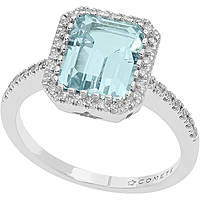 ring jewel Gold woman jewel Diamond, Aquamarine ANQ 339
