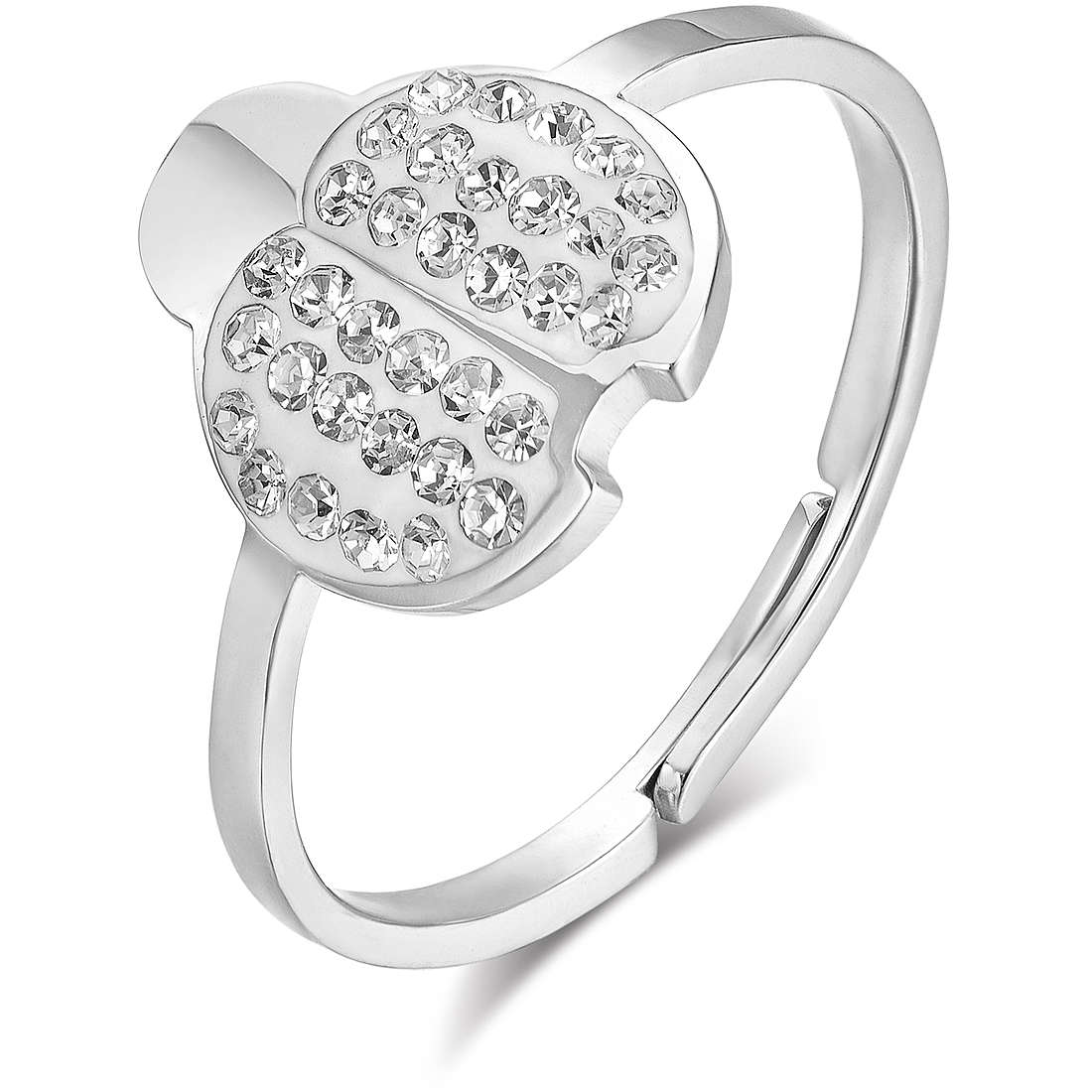 ring Steel woman jewel Crystals LBANK179