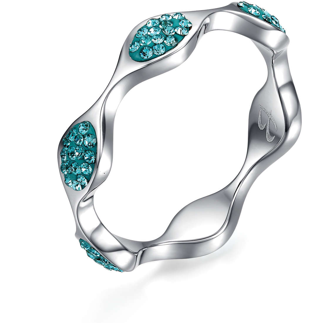 ring Steel woman jewel Crystals LBANK58.17
