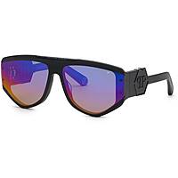 sunglasses Philipp Plein black in the shape of Hexagonal. SPP093M703V