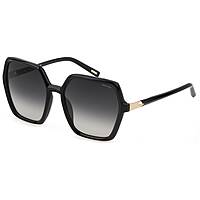sunglasses Police black in the shape of Hexagonal. SPLF360700