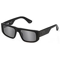 sunglasses Police black in the shape of Rectangular. SPLL13703X