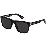 sunglasses Police black in the shape of Square. SPLE37N700P
