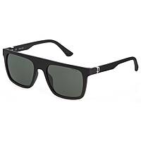 sunglasses Police black in the shape of Square. SPLF61E0U28
